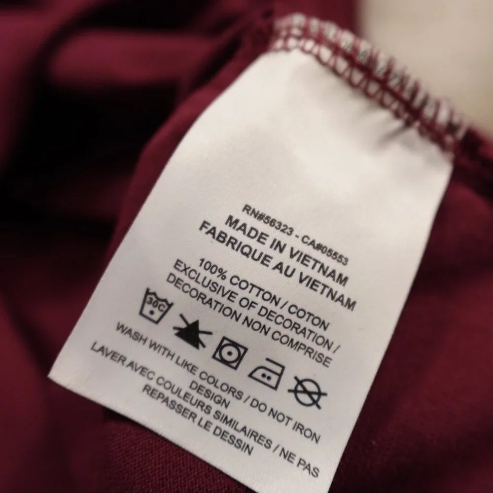 Nike Jordan Engineered Long‎ Sleeve Shirt Men’s Small Burgundy Graphic Tee